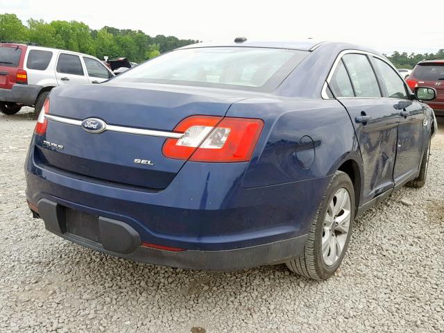 1FAHP2EW6CG102928 - 2012 FORD TAURUS SEL BLUE photo 4