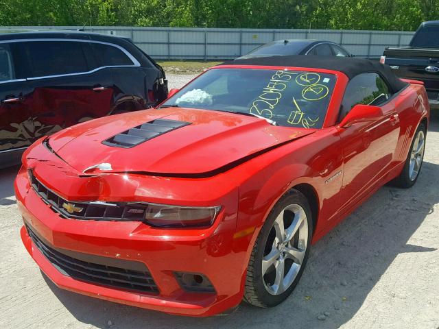 2G1FK3DJ2F9276003 - 2015 CHEVROLET CAMARO 2SS RED photo 2