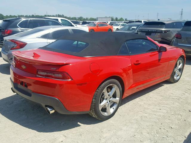 2G1FK3DJ2F9276003 - 2015 CHEVROLET CAMARO 2SS RED photo 4