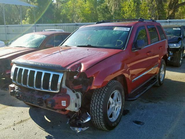 1J4HS58N06C172301 - 2006 JEEP GRAND CHER BURGUNDY photo 2