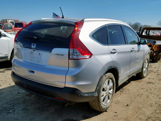 JHLRM4H74CC001534 - 2012 HONDA CR-V EXL SILVER photo 4