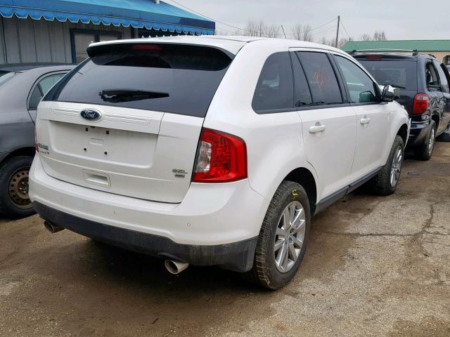 2FMDK4JC5DBA10647 - 2013 FORD EDGE SEL WHITE photo 4