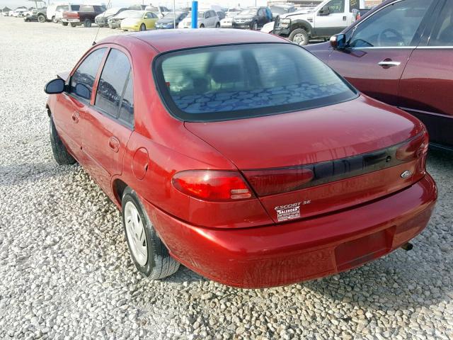 3FAFP13P1YR234167 - 2000 FORD ESCORT RED photo 3