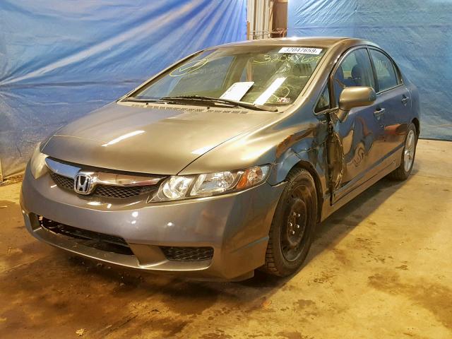 2HGFA16679H324470 - 2009 HONDA CIVIC LX-S GRAY photo 2