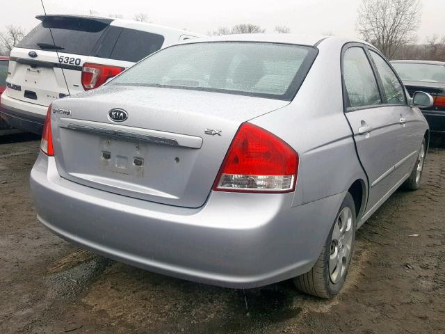 KNAFE122X75432296 - 2007 KIA SPECTRA EX SILVER photo 4