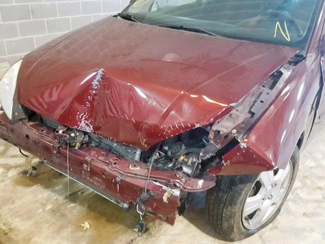 1FAHP37N46W238429 - 2006 FORD FOCUS ZX5 BURGUNDY photo 9