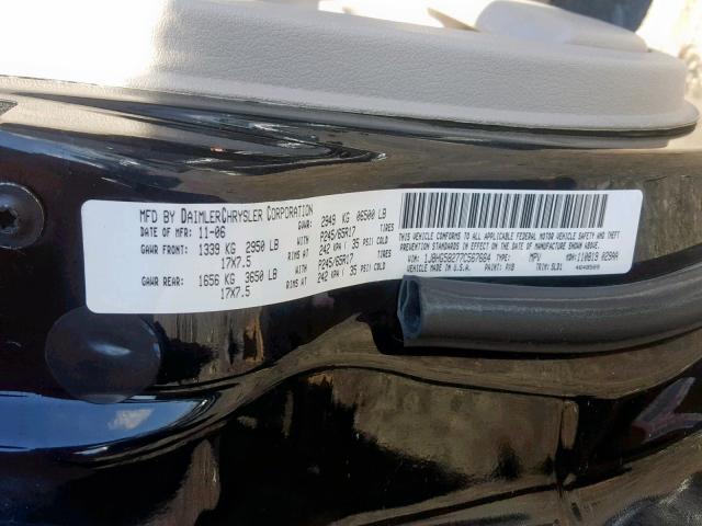 1J8HG58277C567664 - 2007 JEEP COMMANDER BLACK photo 10