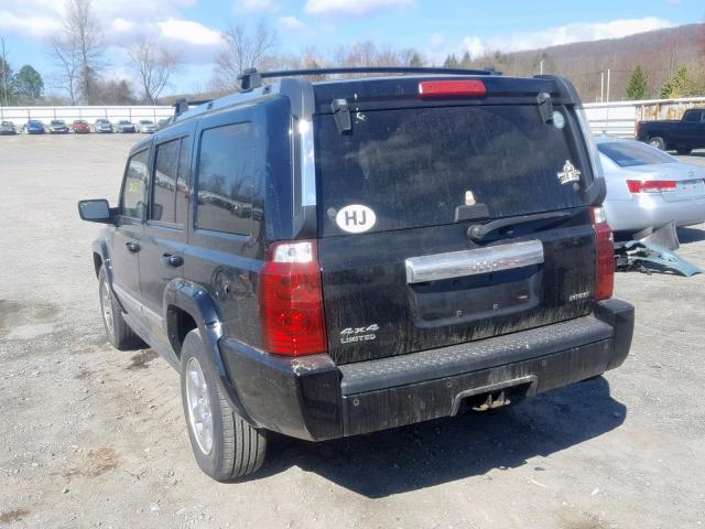 1J8HG58277C567664 - 2007 JEEP COMMANDER BLACK photo 3