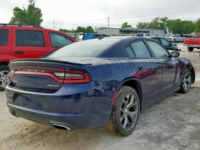 2C3CDXHG5FH798015 - 2015 DODGE CHARGER SX BLUE photo 4