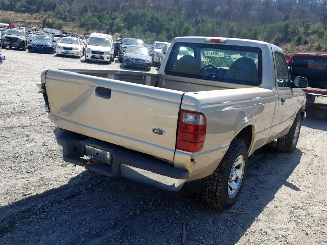 1FTYR10D02PB66823 - 2002 FORD RANGER GOLD photo 4