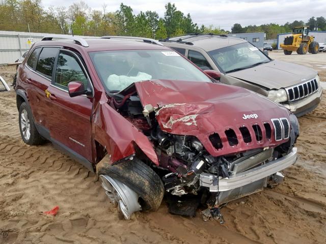 1C4PJLCB2KD240897 - 2019 JEEP CHEROKEE L BURGUNDY photo 1