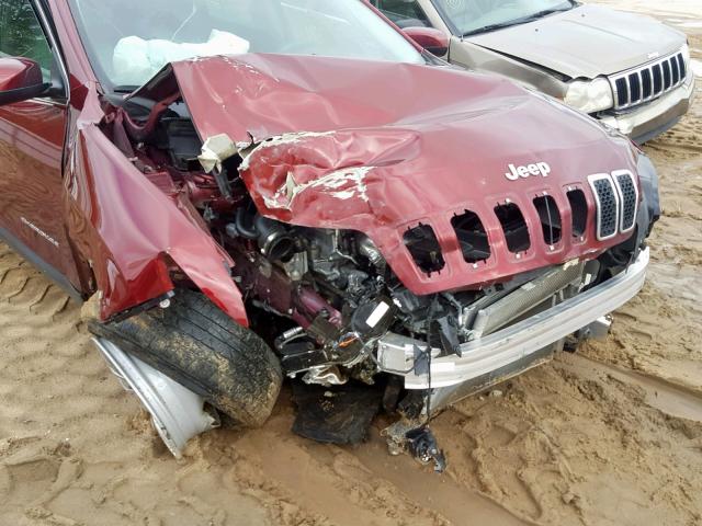 1C4PJLCB2KD240897 - 2019 JEEP CHEROKEE L BURGUNDY photo 9