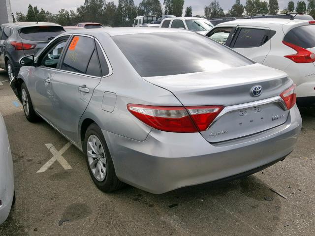 4T1BD1FK4FU160682 - 2015 TOYOTA CAMRY HYBR SILVER photo 3