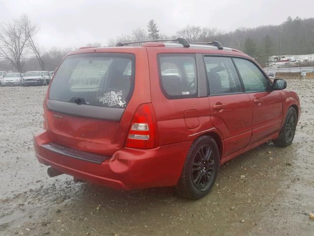 JF1SG69614G763856 - 2004 SUBARU FORESTER 2 RED photo 4