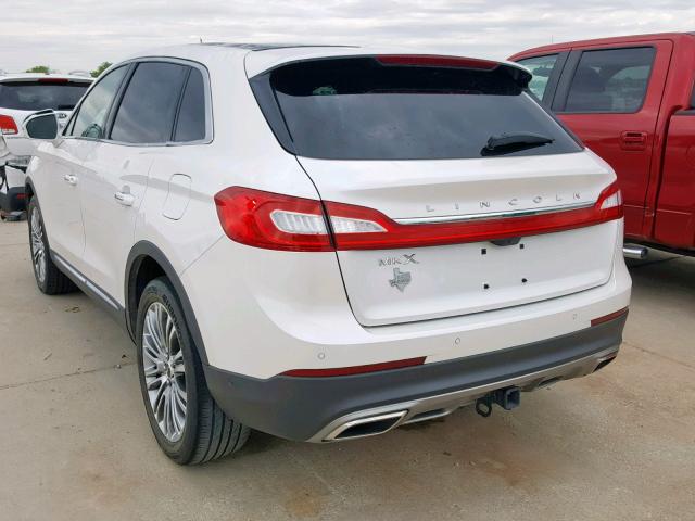 2LMTJ6LR6GBL28040 - 2016 LINCOLN MKX RESERV 白色 照片 3