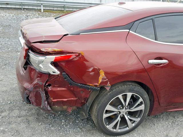 1N4AA6AP0GC395540 - 2016 NISSAN MAXIMA 3.5 BURGUNDY photo 9