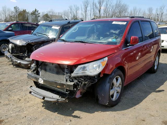 2V8HW34119R559330 - 2009 VOLKSWAGEN ROUTAN SE RED photo 2