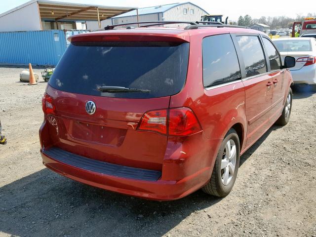 2V8HW34119R559330 - 2009 VOLKSWAGEN ROUTAN SE RED photo 4