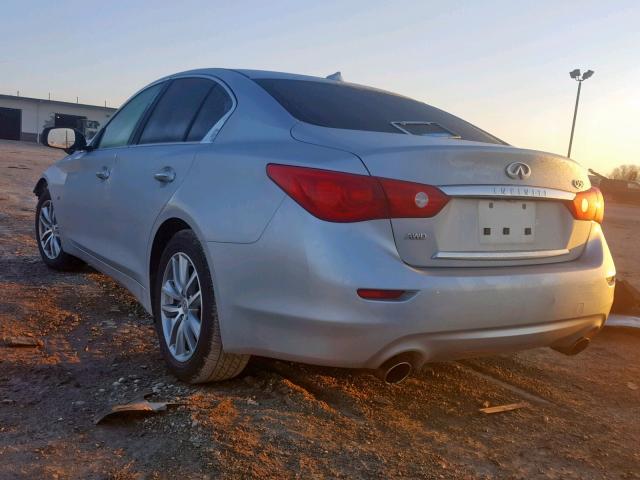 JN1BV7AR5FM401371 - 2015 INFINITI Q50 BASE SILVER photo 3