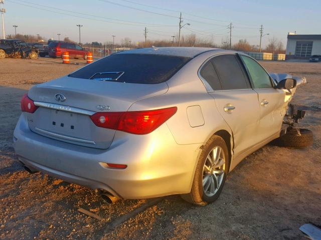 JN1BV7AR5FM401371 - 2015 INFINITI Q50 BASE SILVER photo 4