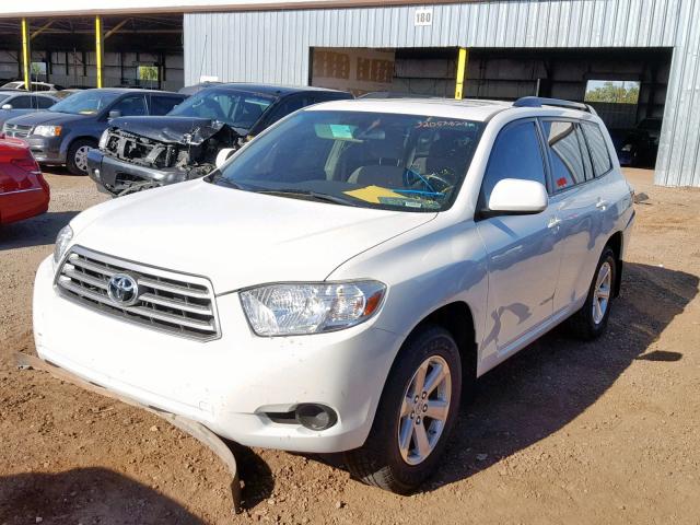 JTEDS41A582066906 - 2008 TOYOTA HIGHLANDER WHITE photo 2