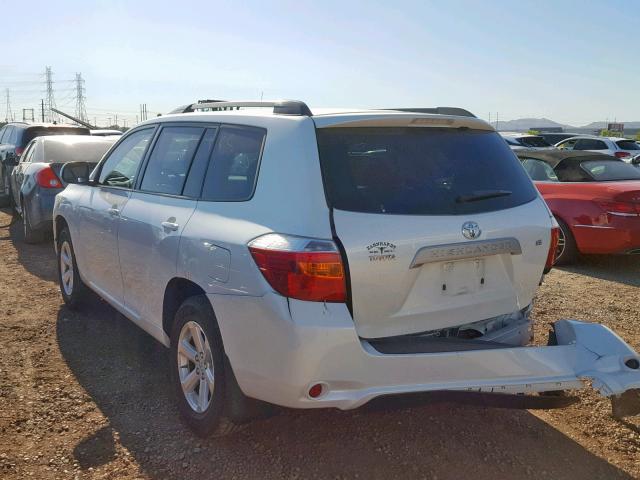 JTEDS41A582066906 - 2008 TOYOTA HIGHLANDER WHITE photo 3