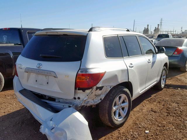 JTEDS41A582066906 - 2008 TOYOTA HIGHLANDER WHITE photo 4