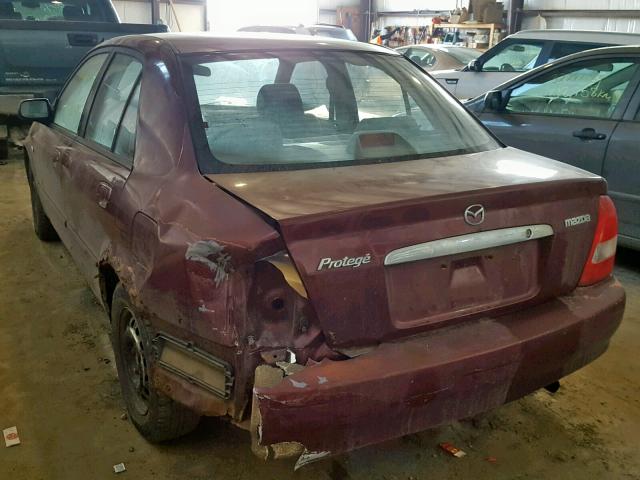 JM1BJ225630140312 - 2003 MAZDA PROTEGE DX MAROON photo 3