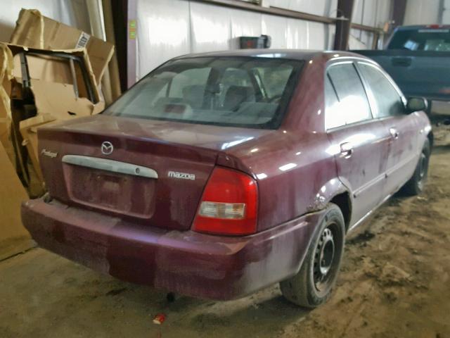 JM1BJ225630140312 - 2003 MAZDA PROTEGE DX MAROON photo 4