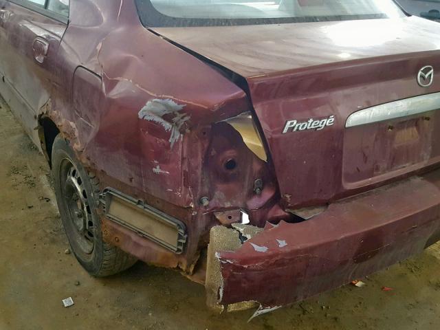 JM1BJ225630140312 - 2003 MAZDA PROTEGE DX MAROON photo 9