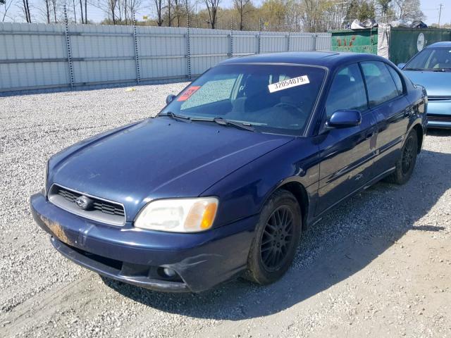 4S3BE625147209007 - 2004 SUBARU LEGACY L S BLUE photo 2