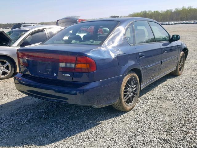 4S3BE625147209007 - 2004 SUBARU LEGACY L S BLUE photo 4