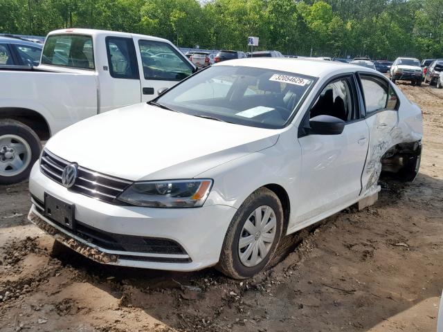 3VW2K7AJ1FM280307 - 2015 VOLKSWAGEN JETTA BASE WHITE photo 2