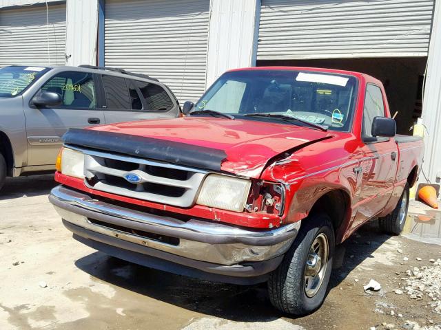 1FTCR10A7VTA46982 - 1997 FORD RANGER RED photo 2