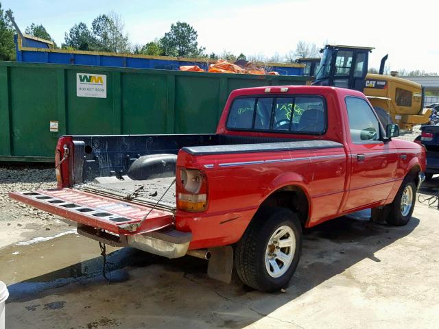 1FTCR10A7VTA46982 - 1997 FORD RANGER RED photo 4