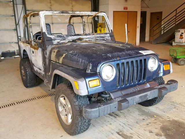 1J4FA39S52P708522 - 2002 JEEP WRANGLER / BLUE photo 1