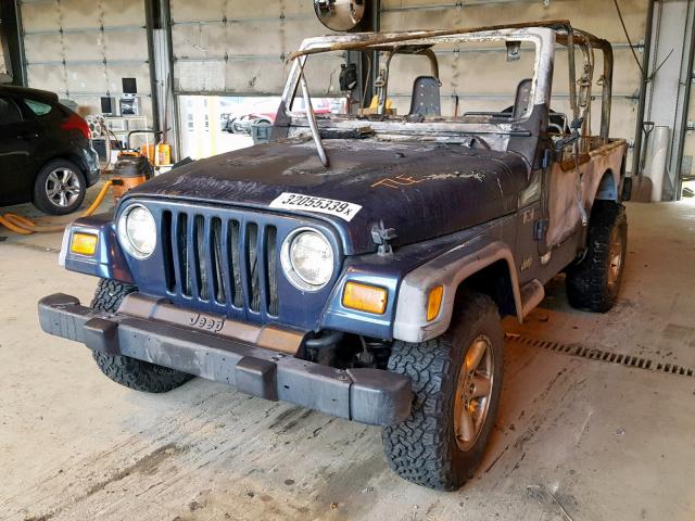 1J4FA39S52P708522 - 2002 JEEP WRANGLER / BLUE photo 2