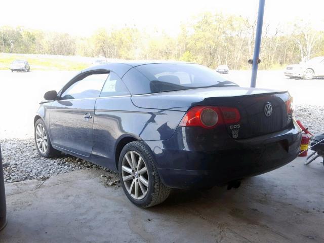 WVWFA71F17V038000 - 2007 VOLKSWAGEN EOS 2.0T L BLUE photo 3