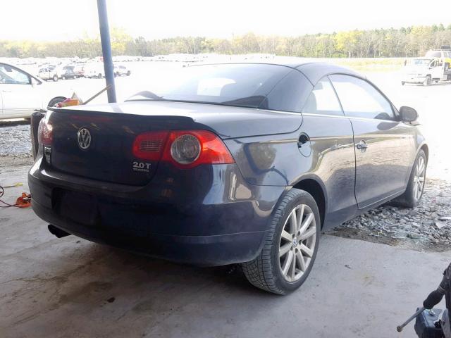 WVWFA71F17V038000 - 2007 VOLKSWAGEN EOS 2.0T L BLUE photo 4