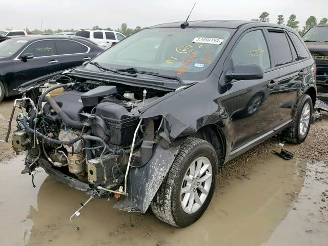 2FMDK3GC4DBB25550 - 2013 FORD EDGE SE BLACK photo 2