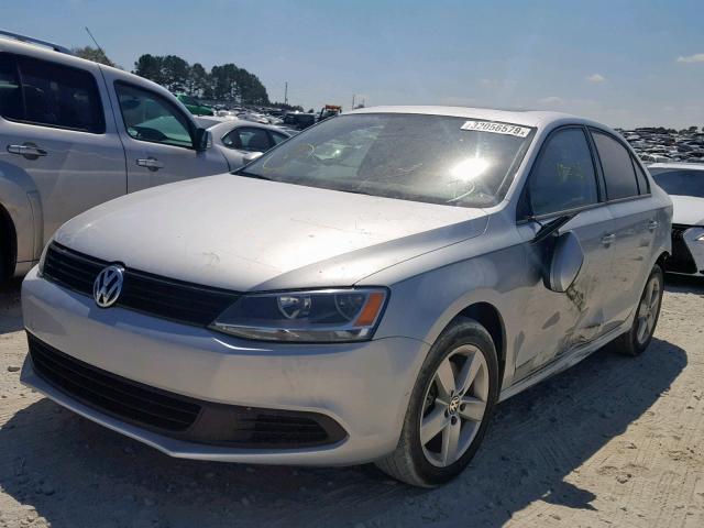 3VWLL7AJ5CM387972 - 2012 VOLKSWAGEN JETTA TDI SILVER photo 2