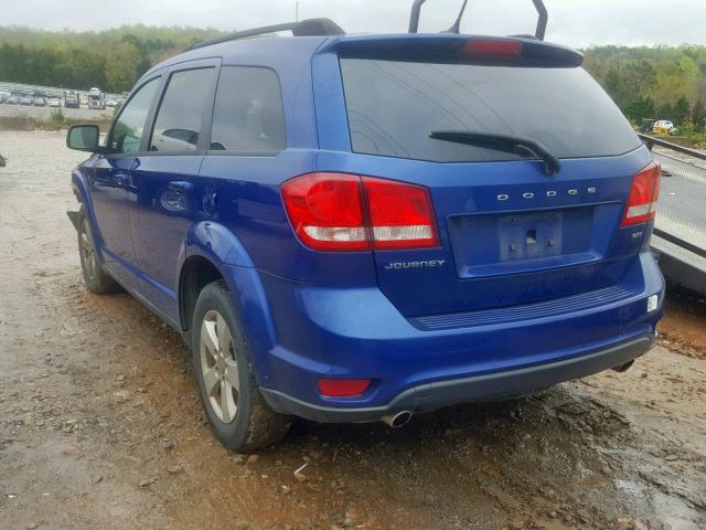 3C4PDCBGXCT290608 - 2012 DODGE JOURNEY SX BLUE photo 3