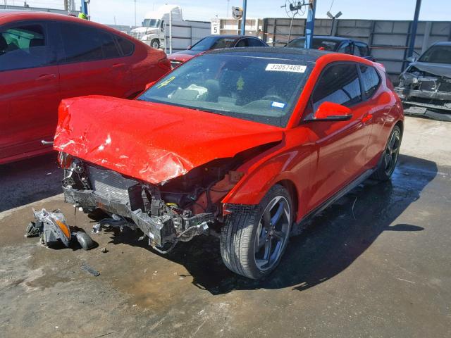 KMHTH6AB1KU002839 - 2019 HYUNDAI VELOSTER T RED photo 2