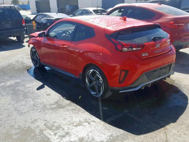 KMHTH6AB1KU002839 - 2019 HYUNDAI VELOSTER T RED photo 3