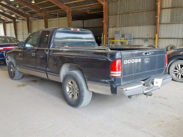 1B7GL22Y3WS617894 - 1998 DODGE DAKOTA BLACK photo 3