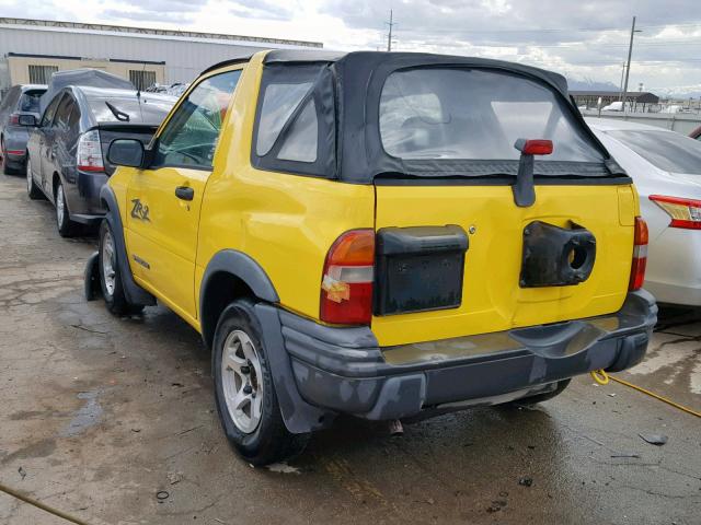 2CNBJ78C836905039 - 2003 CHEVROLET TRACKER ZR YELLOW photo 3