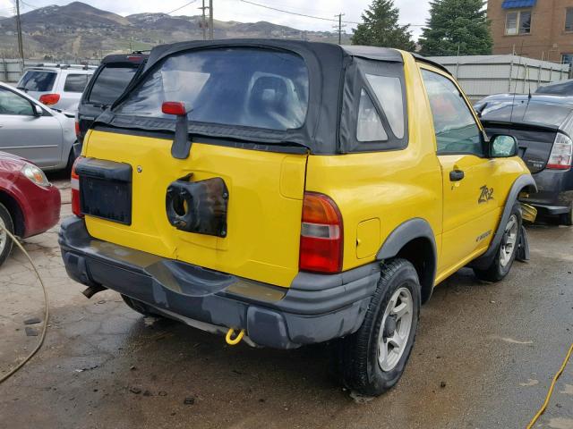 2CNBJ78C836905039 - 2003 CHEVROLET TRACKER ZR YELLOW photo 4