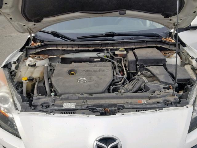 JM1BL1H63A1181587 - 2010 MAZDA 3 S WHITE photo 7