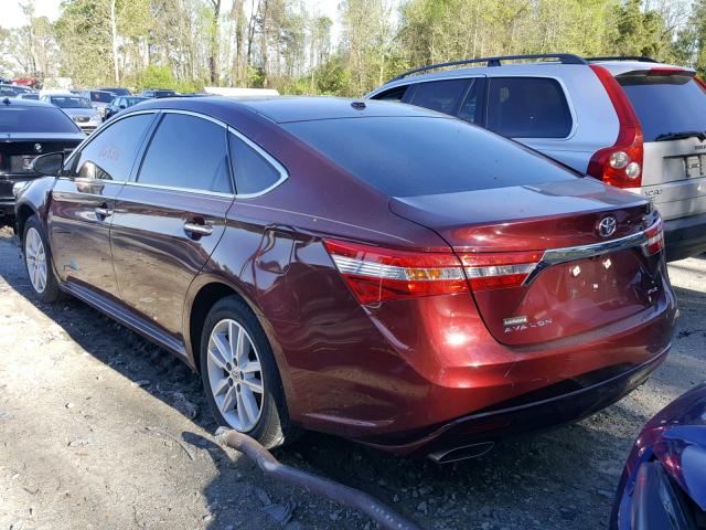 4T1BK1EB1FU183960 - 2015 TOYOTA AVALON XLE RED photo 3