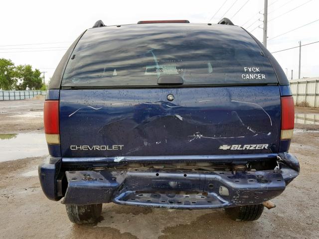 1GNCS18W91K109530 - 2001 CHEVROLET BLAZER BLUE photo 9